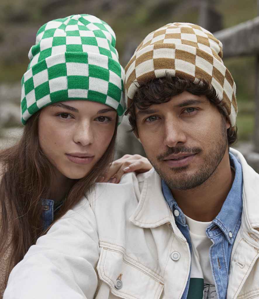 BB531 Beechfield Checkerboard Beanie