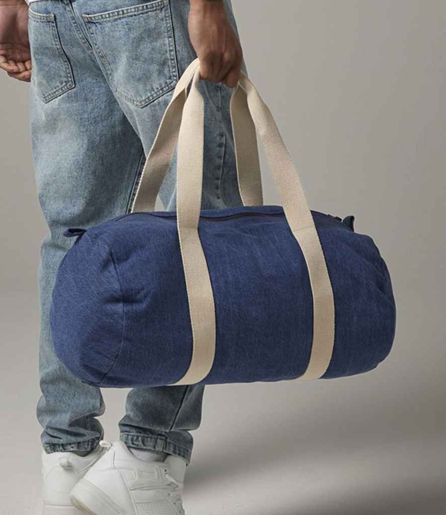 BG646 BagBase Denim Barrel Bag