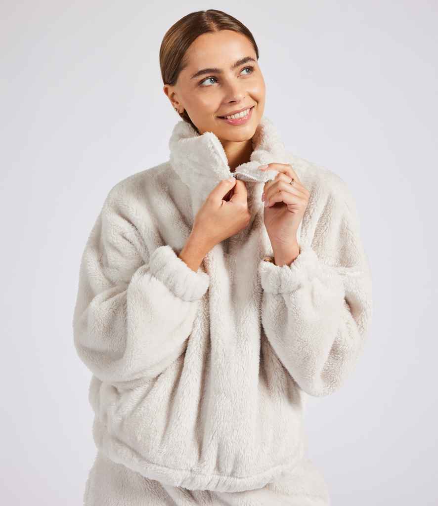 BH202 Brand Lab Ladies Fluffy 1/4 Zip Fleece