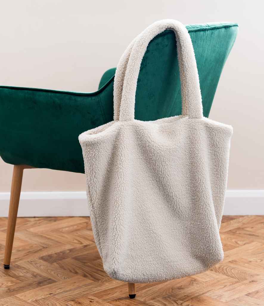 BR301 Brand Lab Borg Fleece Shopper Tote Bag