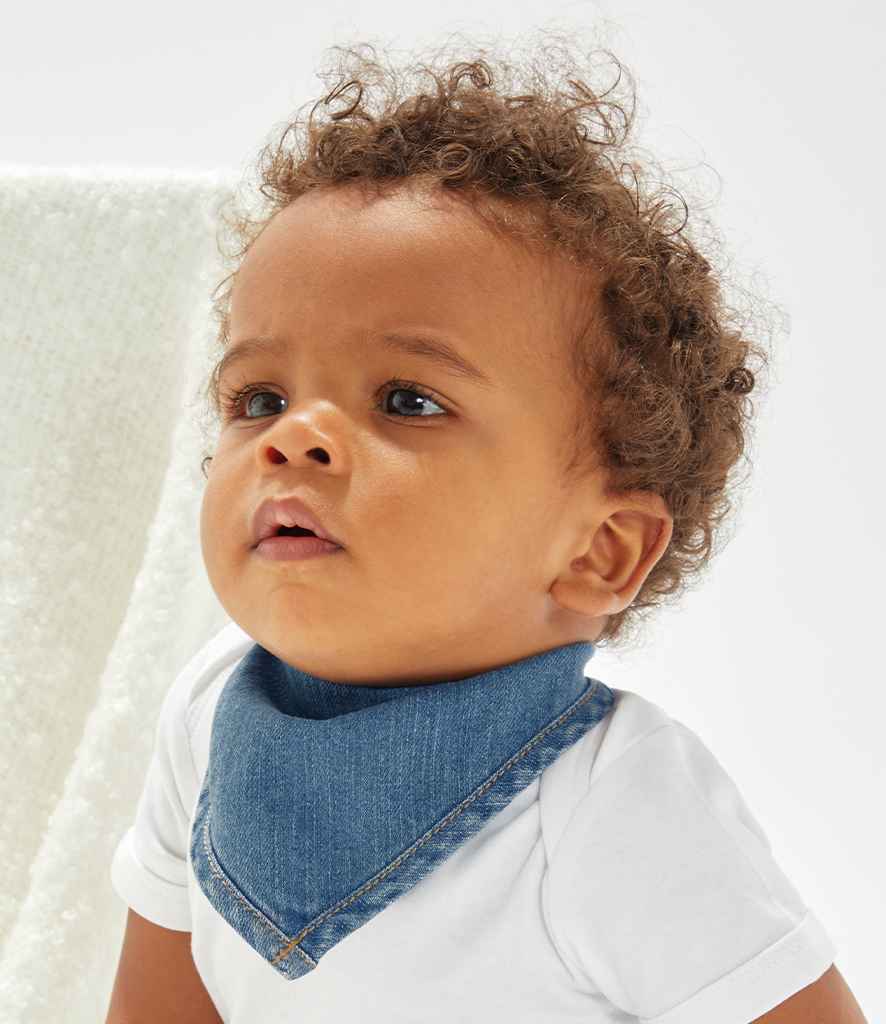 BZ55 BabyBugz Baby Rocks Denim Bandana Bib