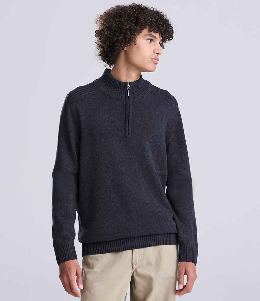 EA061 Ecologie Unisex Wakhan Zip Neck Sustainable Sweater