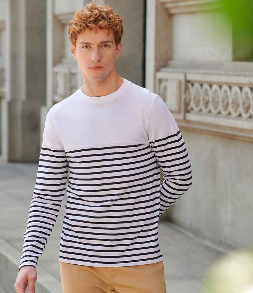 FR134 Front Row Unisex Long Sleeve Breton Striped T-Shirt