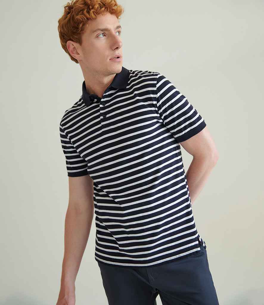 FR230 Front Row Striped Jersey Polo Shirt
