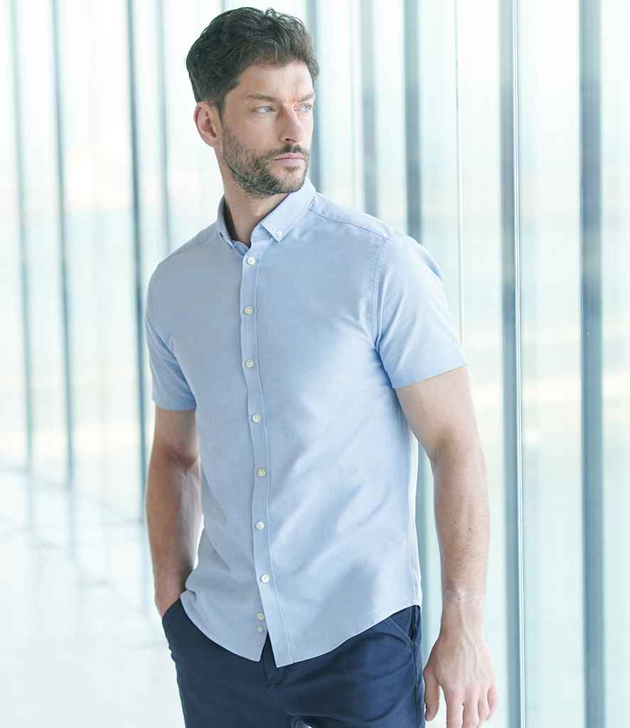 H517S Henbury Modern Short Sleeve Slim Fit Oxford Shirt