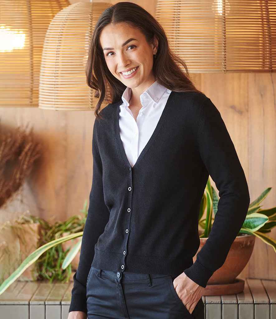 H726 Henbury Ladies Lightweight V Neck Cardigan