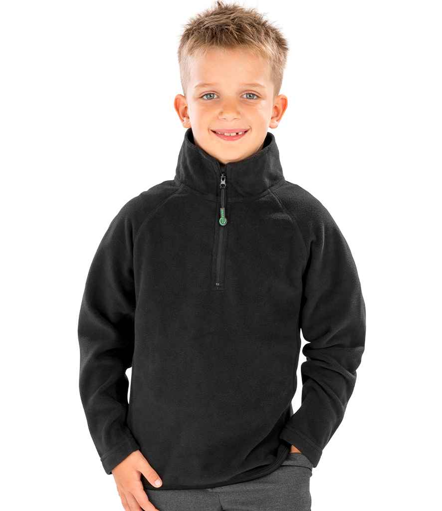 RS905B Result Recycled Kids Zip Neck Micro Fleece